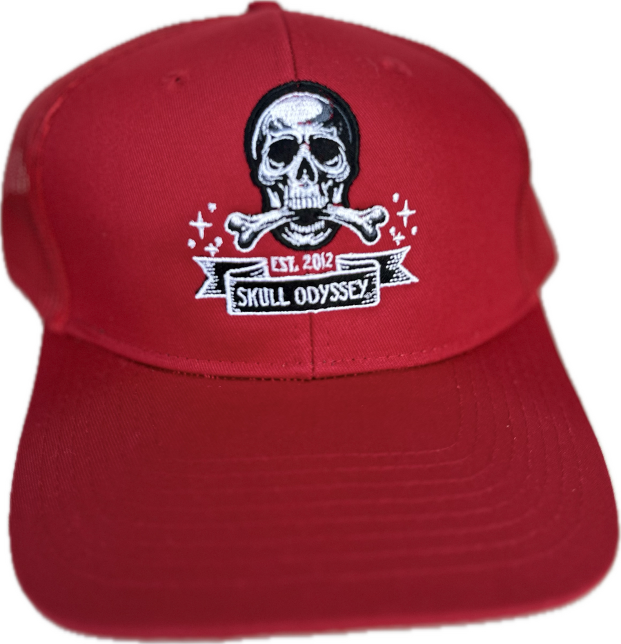 Skull Odyssey SnapBack SkullNBone 50% Cotton 50% Polyester Dry Clean or Hand Wash Only