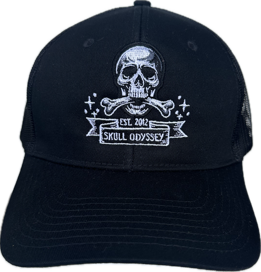 Skull Odyssey SnapBack SkullNBone 50% Cotton 50% Polyester Dry Clean or Hand Wash Only